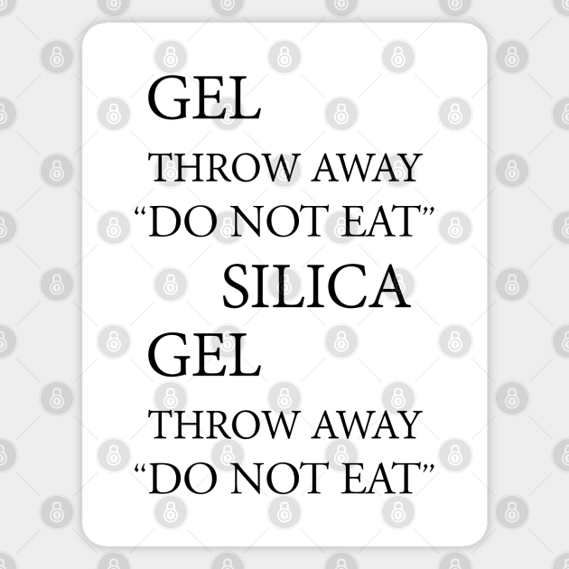 The Little Packets in Beef Jerky Silica Gel Do Not Eat Sticker